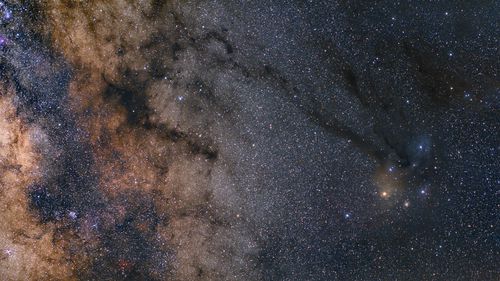 Milky Way center and Antares region